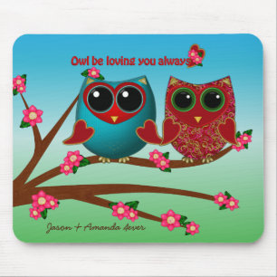 Owl liebt Ihr Computer-Mousepad Mousepad