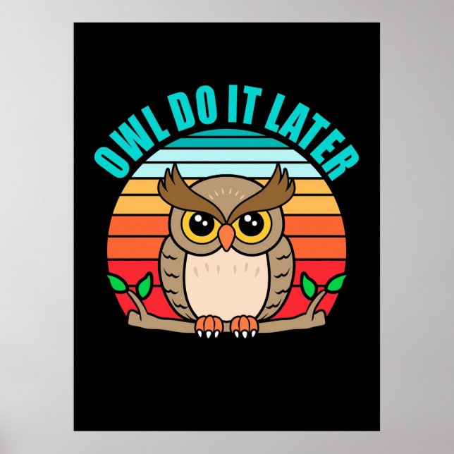 Owl macht es später poster (Vorne)