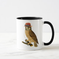 Owl mit Steampunk Style Bowler Hat