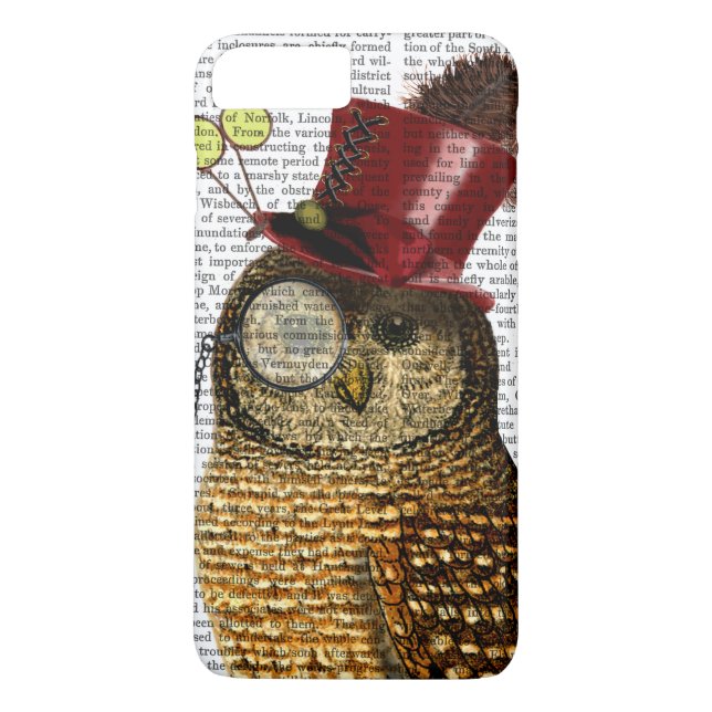 Owl mit Top Hat 3 Case-Mate iPhone Hülle (Rückseite)
