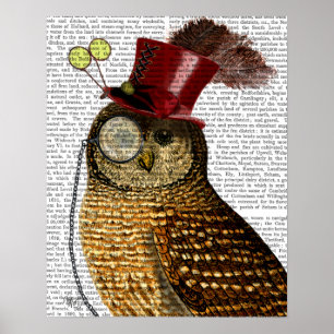 Owl mit Top-Hut Poster