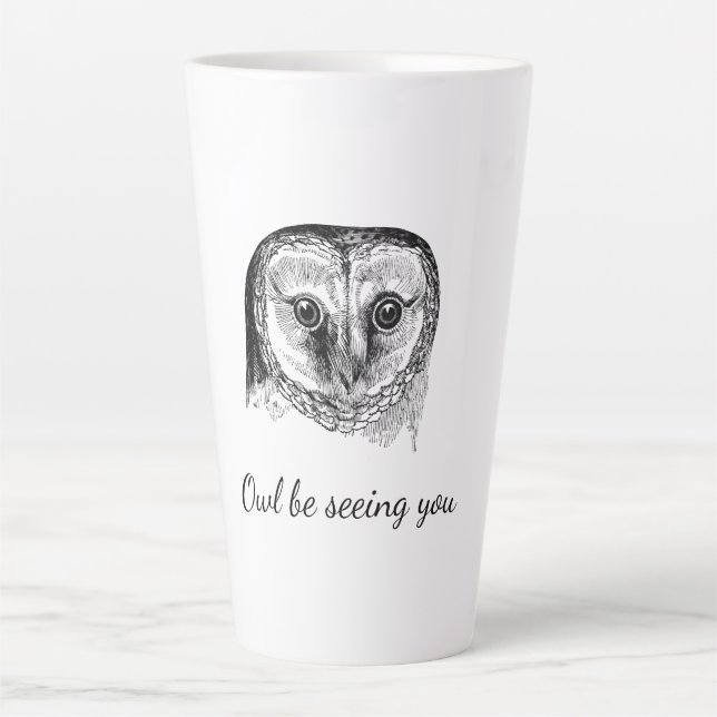 Owl mit Zitat Milchtasse (Vorderseite)
