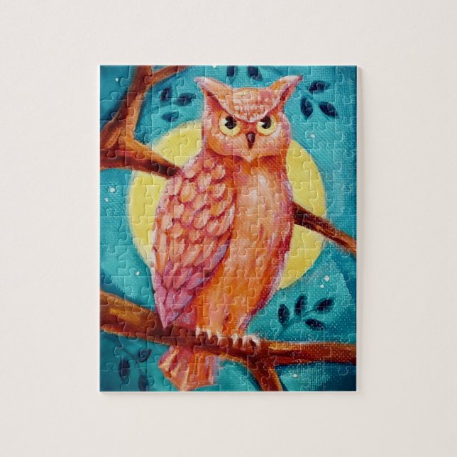 Owl & Moon Jigsaw Puzzle (Vertikal)