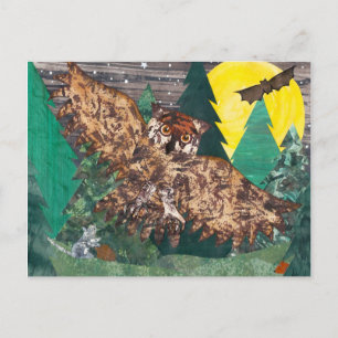Owl Moon Night Songs Postkarte