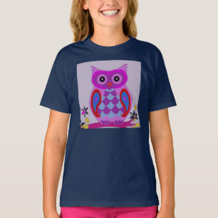 Owl Niedlich Rainbow Feathers Animal Bird Destiny T-Shirt