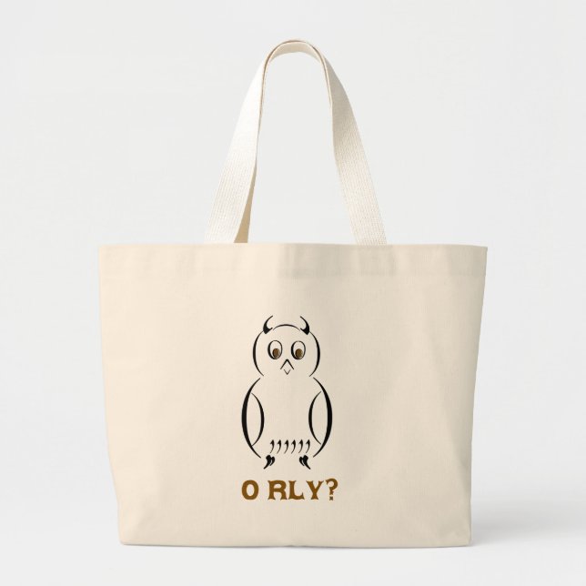 Owl O'Rly Jumbo Stoffbeutel (Vorne)