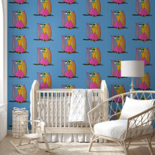 Owl Painting-Kunst von Kindern Tapete