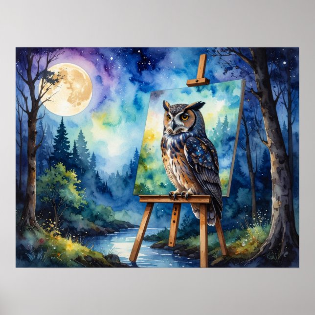 Owl Painting Poster (Vorne)