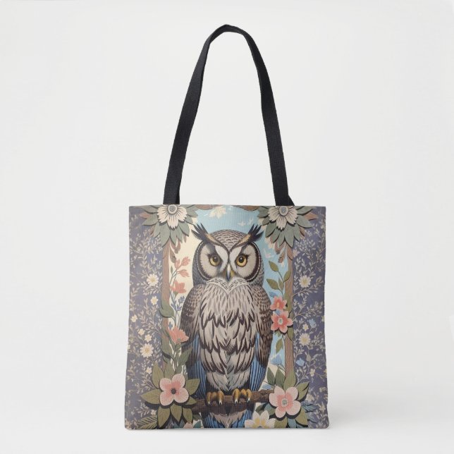 Owl Pastel Floral William Morris Inspiriert (Vorderseite)