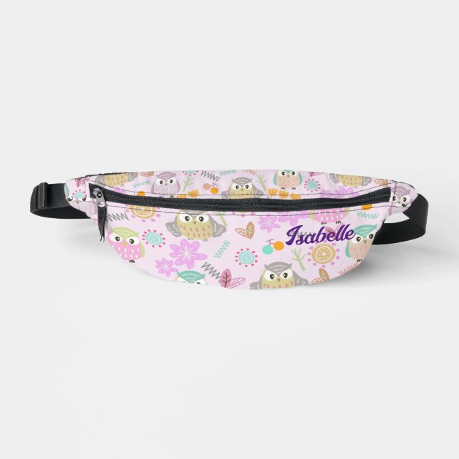 Owl Pastellrosa Bauchtasche (Vorderseite)