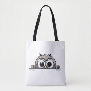 Owl Peeking Niedlich Adorable Funny Animal Cartoon