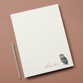 Owl Personalisierte Note Card Mitteilungskarte