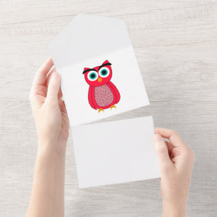 Owl Photo Print All In One Einladung