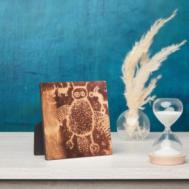 Owl Pictograph Utah, 9 Mile Canyon Fotoplatte (InSitu)