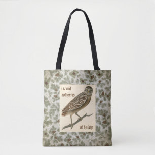 Owl Pine Cones Boughes Trees Skull Tasche