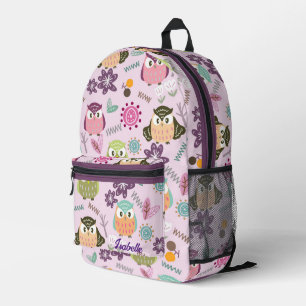 Owl Pink Bedruckter Rucksack