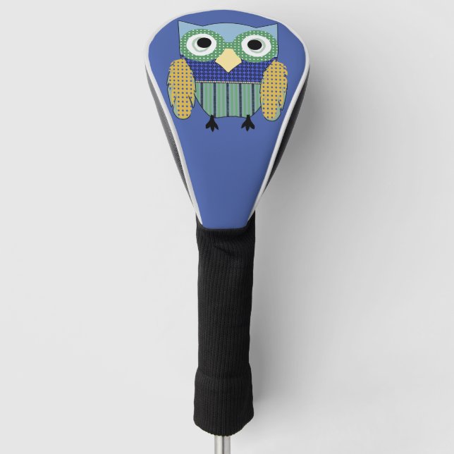 Owl Poker Face Golf Headcover (Vorderseite)