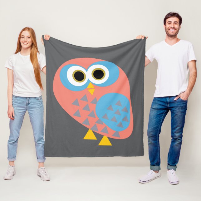 Owl Pop Art Fleecedecke (Beispiel)
