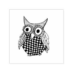 Owl Postage-Briefmarke Permastempel