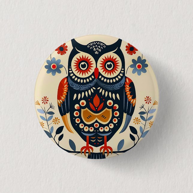 Owl Poster Button (Vorderseite)