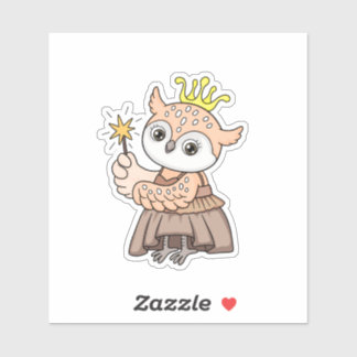 Owl Princess Aufkleber