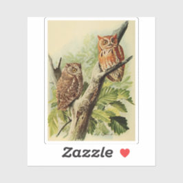 Owl Print Aufkleber