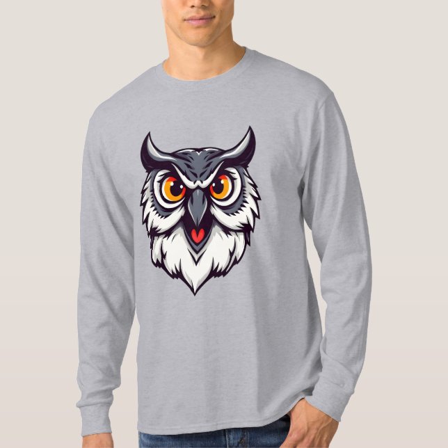 Owl Print Design T-Shirt (Vorderseite)