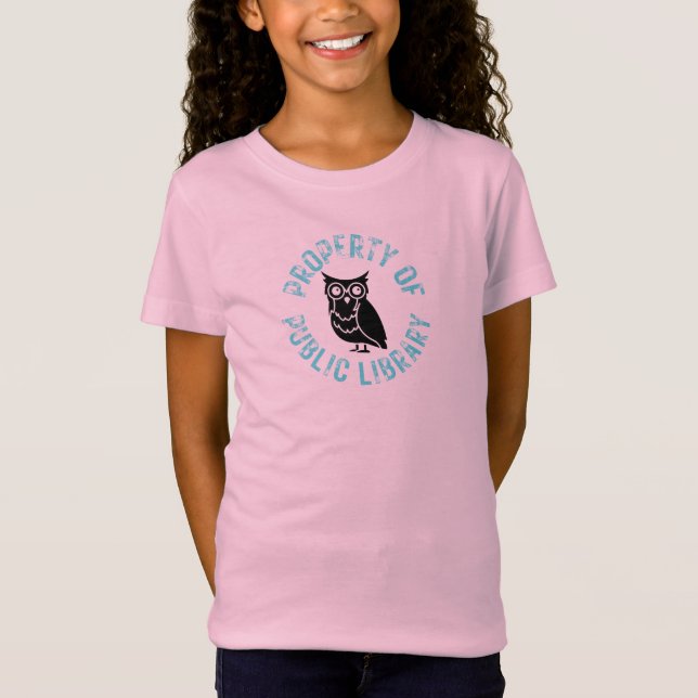 Owl Property of Public Library T - Shirt (Vorderseite)