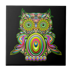 Owl Psychedelic Popart Tapestart Magnet Flasche Öf Fliese