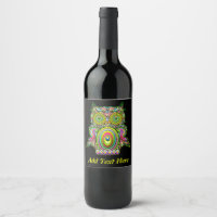 Owl Psychedelic Popart Tapestart Magnet Flasche Öf