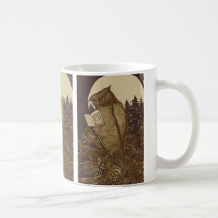 Owl Reading by Moonlight Tasse