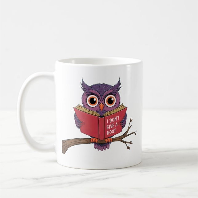 Owl Reading Kaffeetasse (Links)