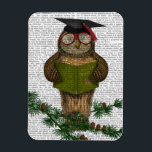Owl Reading on Branch Magnet<br><div class="desc">Tiere & Natur</div>