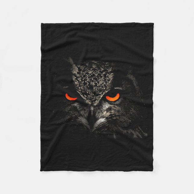 Owl Retro Eye Men Women Kids Gift Apparel  Fleecedecke (Vorderseite)