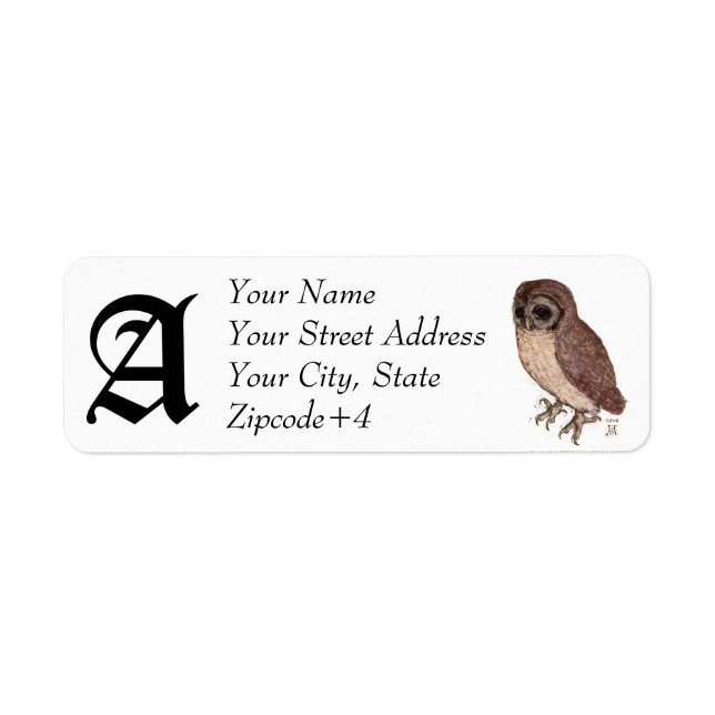 Owl Return Label - Passen Sie es an! (Vorne)