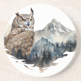Owl Sandstone Untersetzer