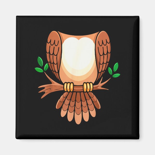 Owl Shirt Adult Men Women Kids Owl Costume  Magnet (Vorne)