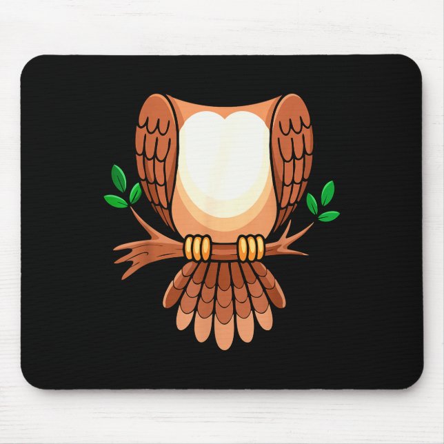 Owl Shirt Adult Men Women Kids Owl Costume  Mousepad (Vorne)