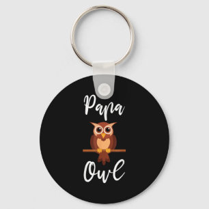 Owl Shirt Funny Papa Owl Zitat Vater Owl Lover Schlüsselanhänger