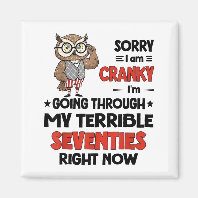 Owl Sorry I'm Cranky I'm Going Through My Terrible Magnet (Vorne)