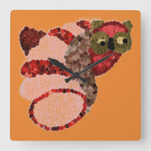 Owl Square Kitchenuhr Quadratische Wanduhr