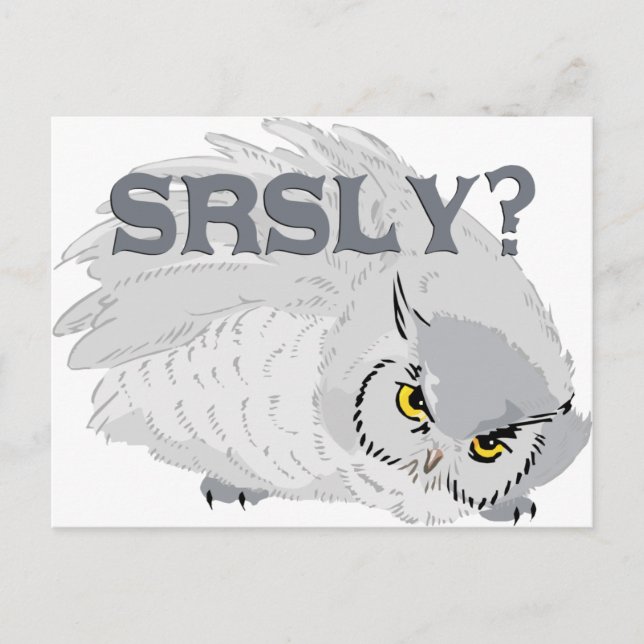 Owl SRSLY? Postkarte (Vorderseite)