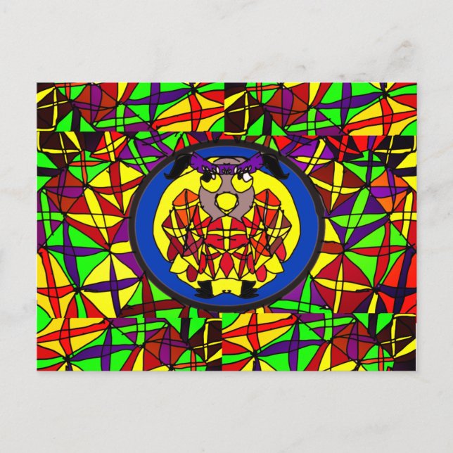 Owl Style Artwork Postkarte (Vorderseite)