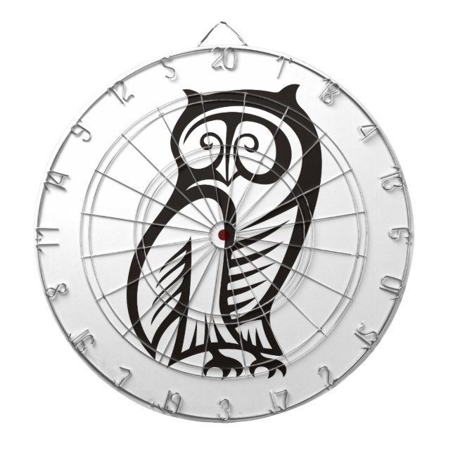 Owl-Symbol Schwarz Dartscheibe (vorne)