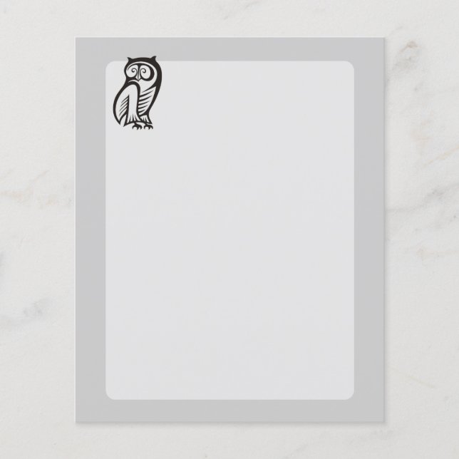 Owl-Symbol Schwarz Flyer (Vorne)