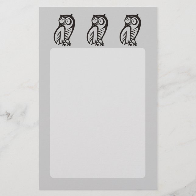 Owl-Symbol Schwarz Flyer (Vorne)