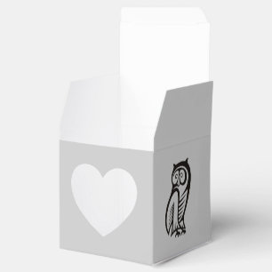 Owl-Symbol Schwarz Geschenkschachtel