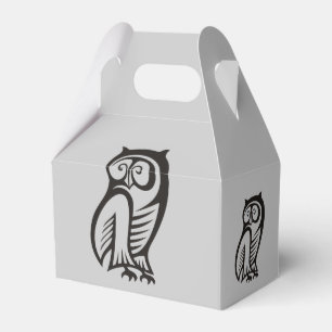 Owl-Symbol Schwarz Geschenkschachtel