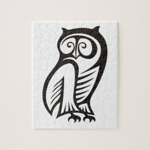 Owl-Symbol Schwarz Puzzle