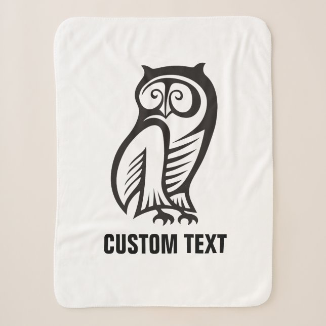 Owl-Symbol Schwarz Sherpadecke (Vorderseite)